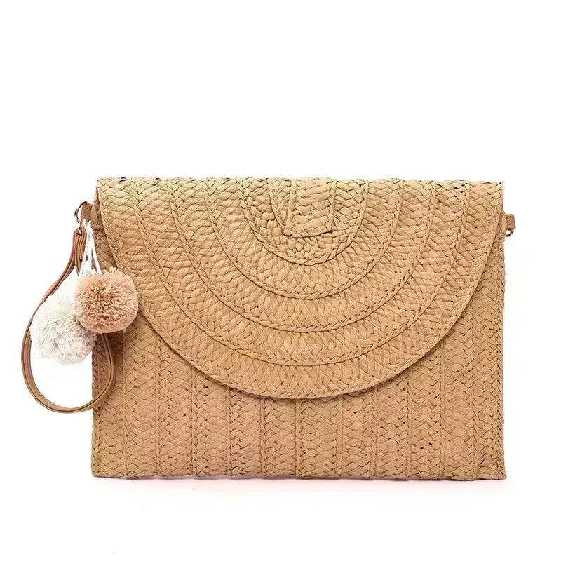 Straw shoulder bag