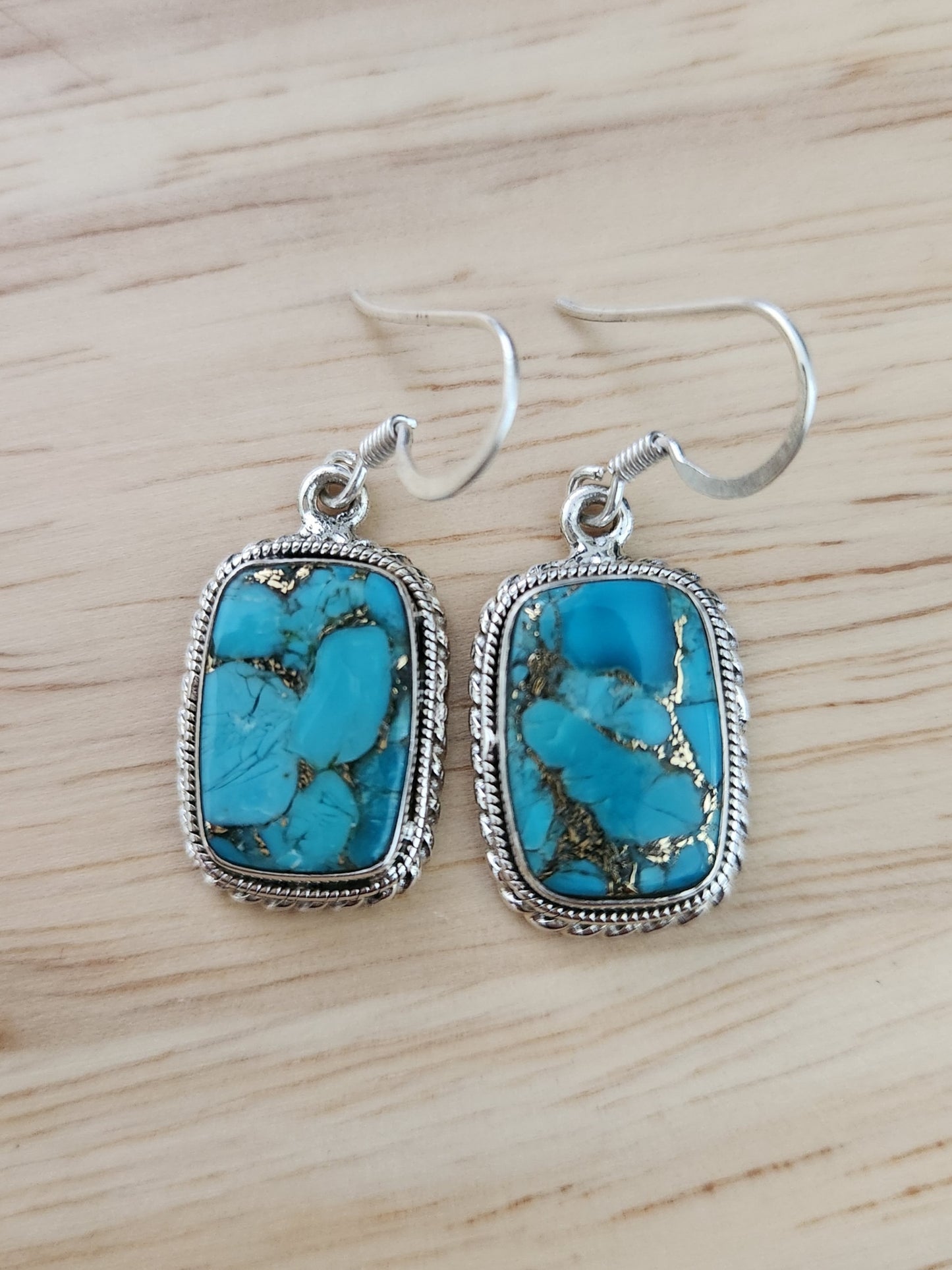 Blue Copper Turquoise earrings