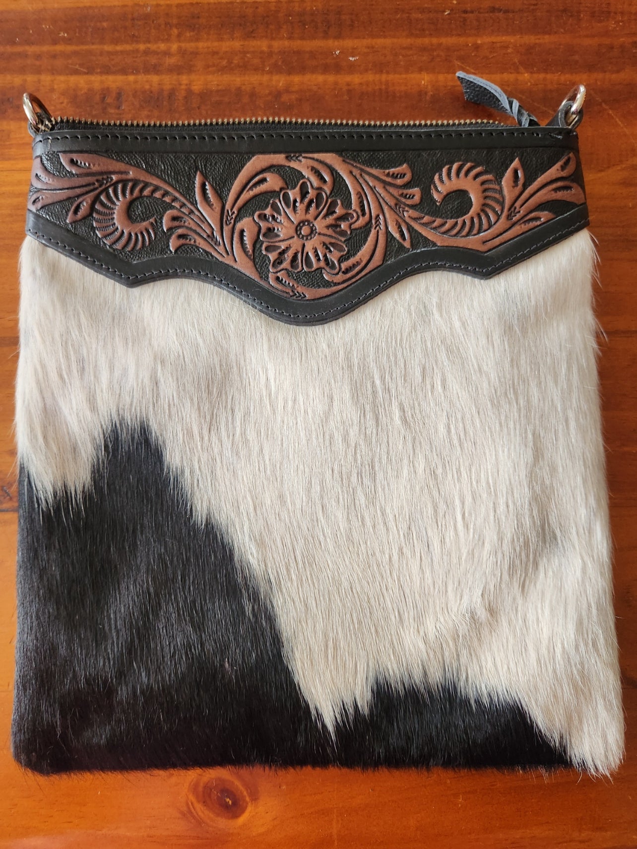 Tooled Cowhide Bag #2