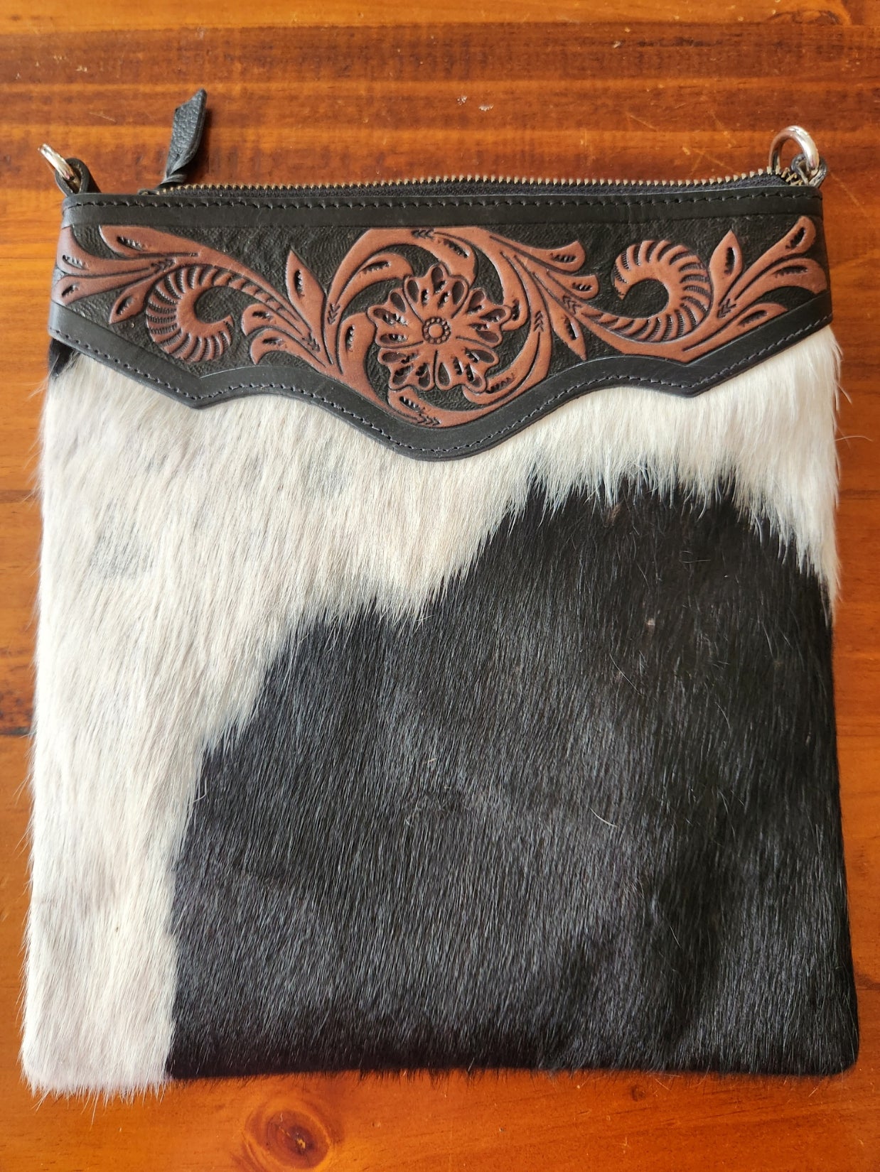 Tooled Cowhide Bag #2