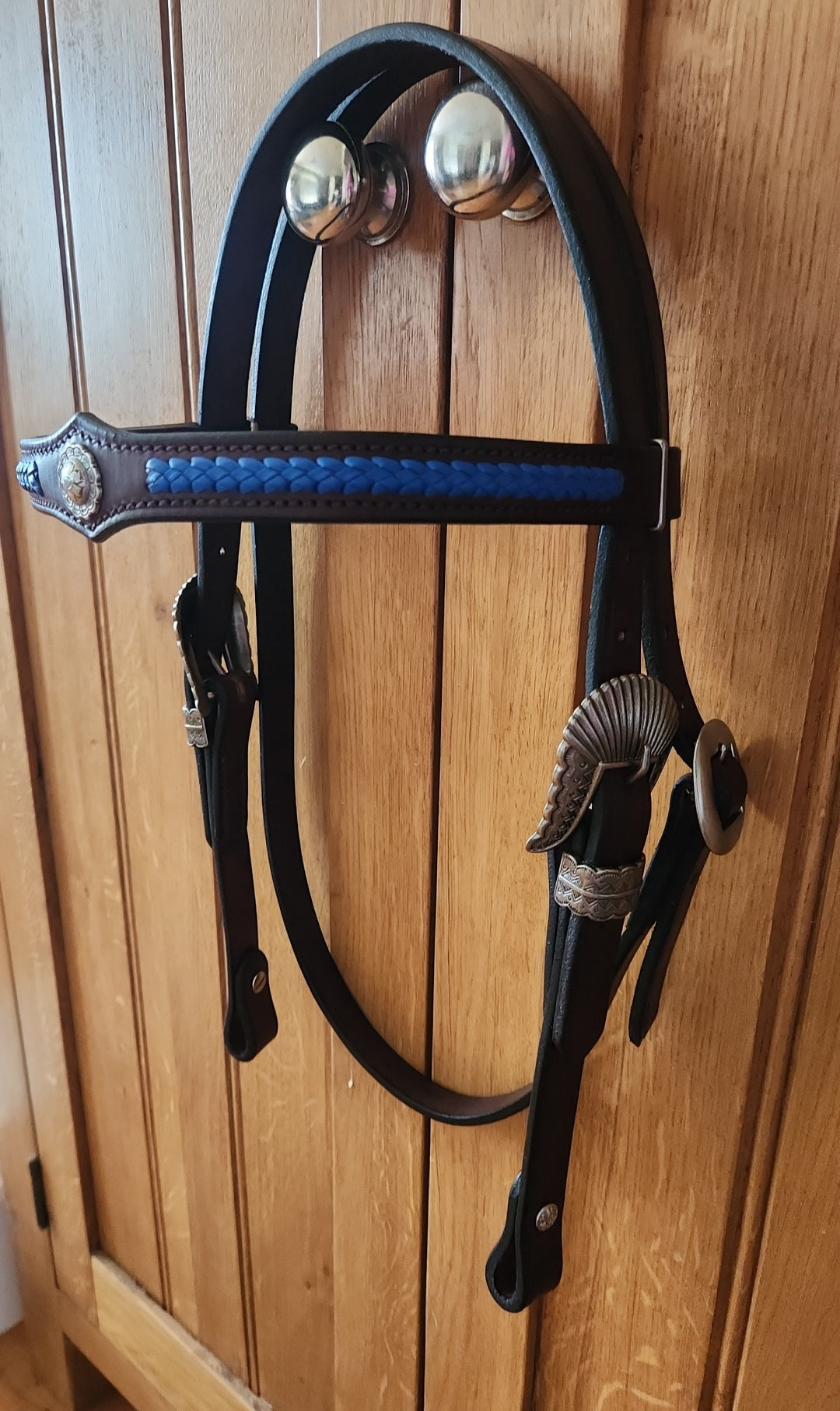 Blue Braided Bridle