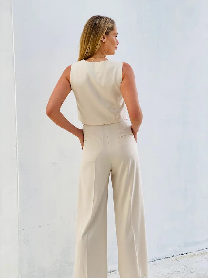 Wide Leg Tailored Pants