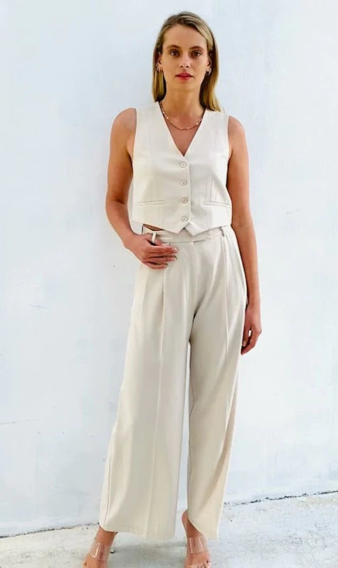 Wide Leg Tailored Pants